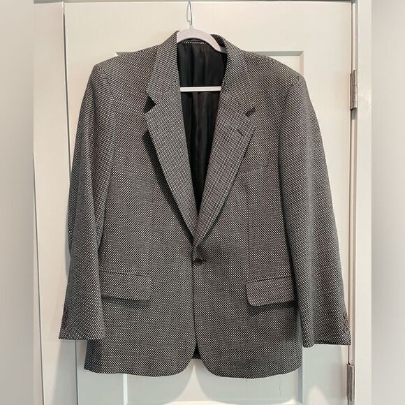 Lubiam Charcoal Grey & White Sports Coat - Picture 1 of 5